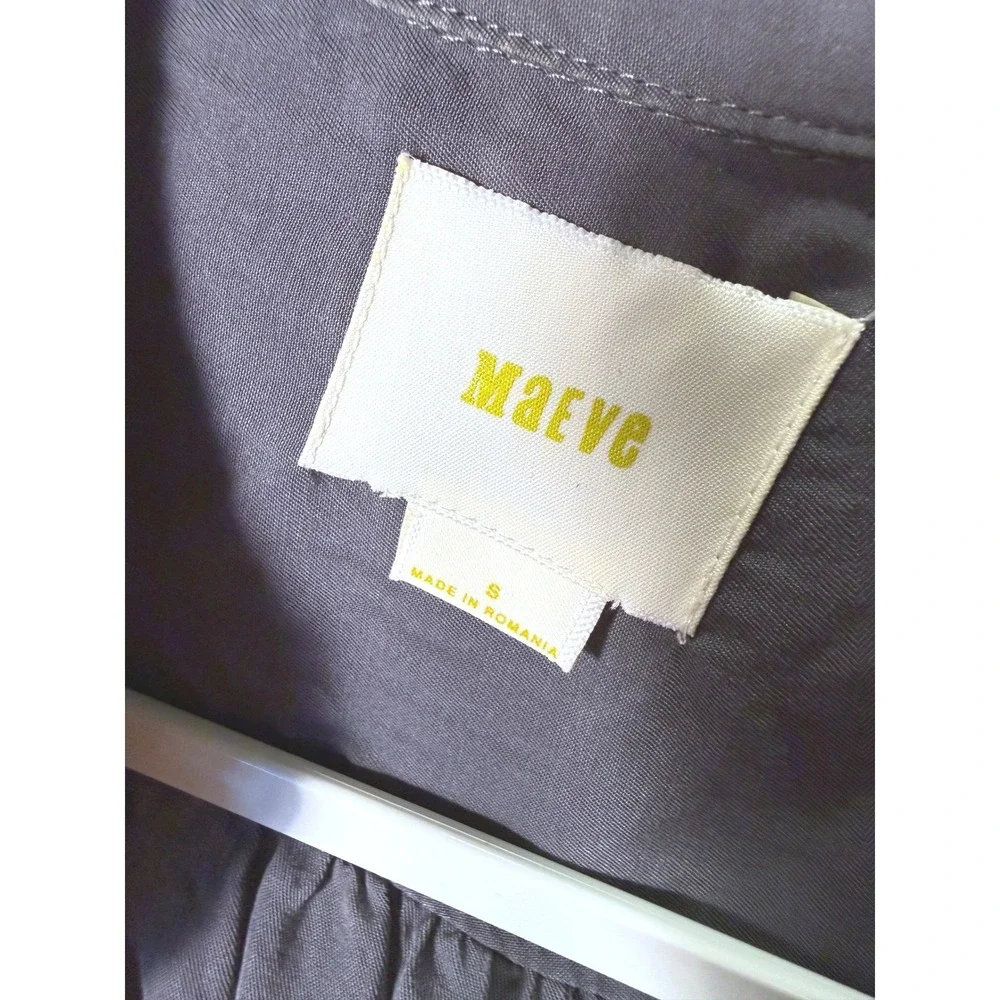 Maeve tencel tie front loose fit flowy comfort slate gray cooling‎ layer SM euc